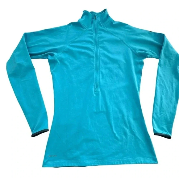 Nike Blue Pro Medium Dri Fit Half Zip Pullover Running Jacket, Size Medium - Picture 2 of 14